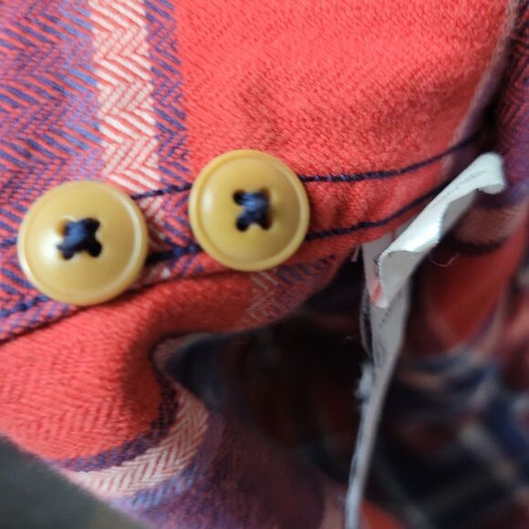 J. Crew Shirt Men Large Blue Red Plaid Sporting Goods Flannel Work Long Sleeve - Picture 7 of 9